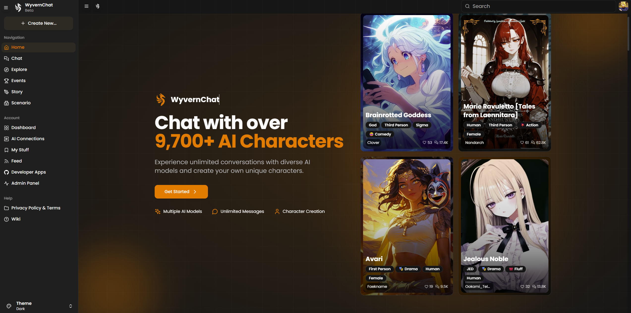 WyvernChat - Homepage